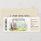 Bogenschießunterricht Geschenkgutschein Einladung (Vorne/Hinten)
