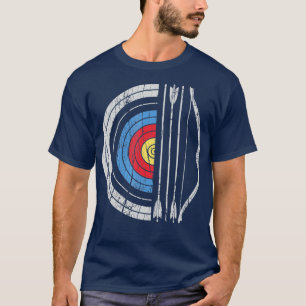 Bogenschießziel Bogen und Pfeil Bogenschütze Retro T-Shirt