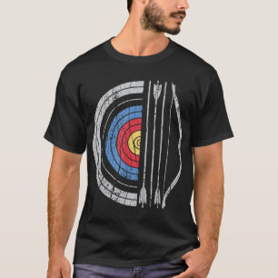 Bogenschießziel Bogen und Pfeil Bogenschütze Retro T-Shirt