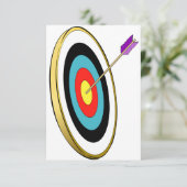 Bogenschießziel mit Arrow-Hitzezentrum Einladung (Stehend Vorderseite)