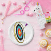 Bogenschießziel mit Arrow-Hitzezentrum Pappteller (Party)