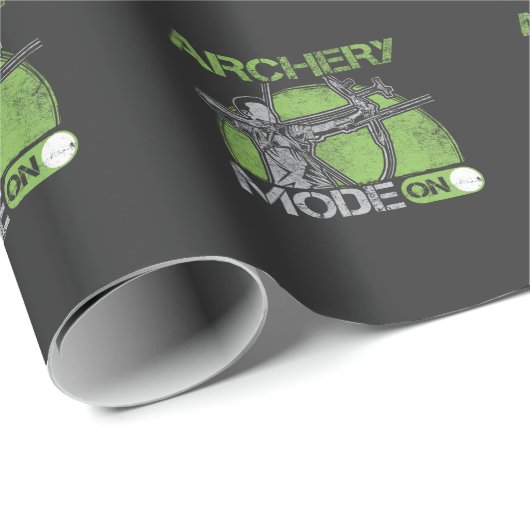 Bogenschütze Bow Shooting Sportliebhaber Geschenkpapier (Rolleneckpunkt)
