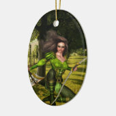 Bogenschütze-Elf Keramik Ornament (Links)