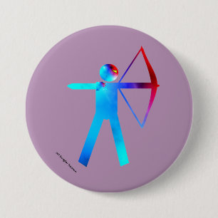 Bogenschütze in der Farbe - Knopf Button