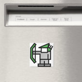 Bogenschütze in Grün Magnet (In Situ (Geschirrspüler))