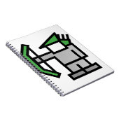 Bogenschütze in Grün Notizblock (Rechte Seite)