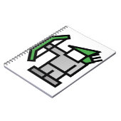 Bogenschütze in Grün Notizblock (Linke Seite)