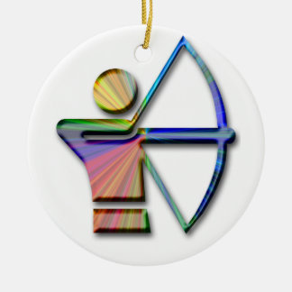 Bogenschütze mit Pfeil und Bogen Keramik Ornament