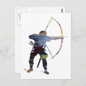 Bogenschütze Postkarte (Vorne/Hinten)