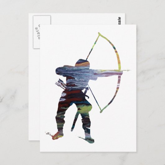 Bogenschütze Postkarte (Vorne/Hinten)