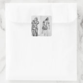 Bogenschütze Quadratischer Aufkleber (Tasche)