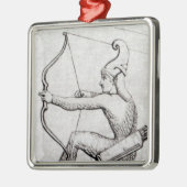 Bogenschütze Silbernes Ornament (Links)