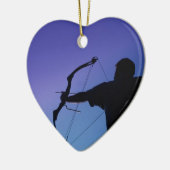 BOGENSCHÜTZE-SILHOUETTE-BOGEN-MANN KERAMIKORNAMENT (Links)