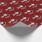 Bogenschütze Stickman Geschenkpapier (Ecke)