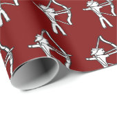 Bogenschütze Stickman Geschenkpapier (Rolleneckpunkt)