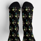Bogenschütze Stickman Socken (Oben)
