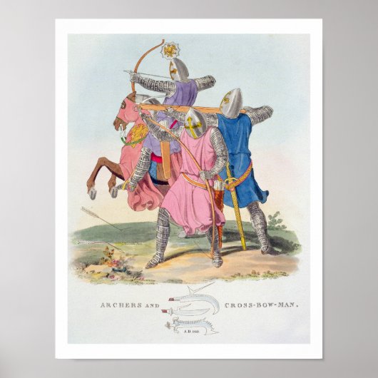 Bogenschütze und ein Cross-Bowman, 1312, von 'Alt  Poster (Vorne)