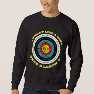 Bogenschütze Usa Bow Jagd auf Pfeile Ziel Bogensch Sweatshirt