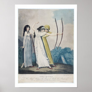 Bogenschützen, graviert von J.H. Wright Poster