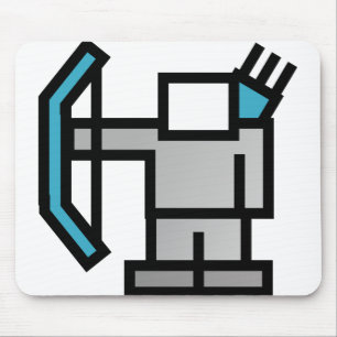 Bogenschützen in Blau Mousepad