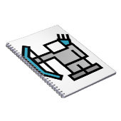 Bogenschützen in Blau Notizblock (Rechte Seite)