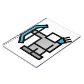 Bogenschützen in Blau Notizblock (Linke Seite)