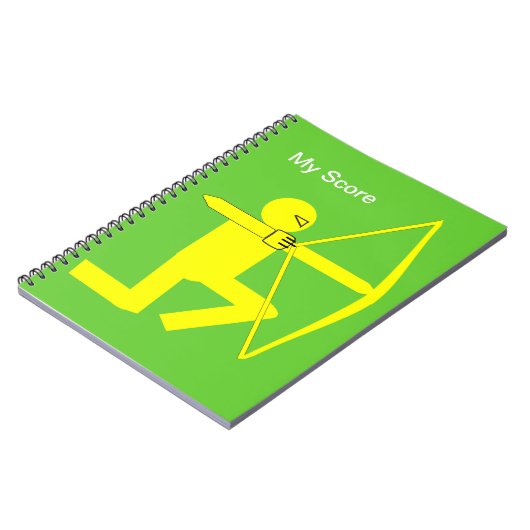 Bogenschützen Kerbe-Buch - fertigen Sie besonders Notizblock (Linke Seite)