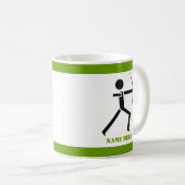 Bogenschützen mit seinem Bogenschwarz, grüner Boge Kaffeetasse (VorderseiteRechts)
