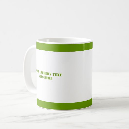 Bogenschützen mit seinem Bogenschwarz, grüner Boge Kaffeetasse (Vorderseite Links)