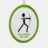 Bogenschützen mit seinem Bogenschwarz, grüner Boge Keramik Ornament (Rechts)
