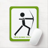 Bogenschützen mit seinem Bogenschwarz, grüner Boge Mousepad (Mit Mouse)