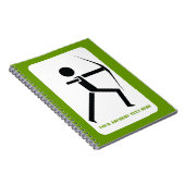 Bogenschützen mit seinem Bogenschwarz, grüner Boge Notizblock (Rechte Seite)