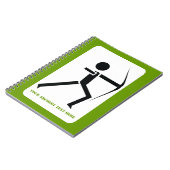 Bogenschützen mit seinem Bogenschwarz, grüner Boge Notizblock (Linke Seite)