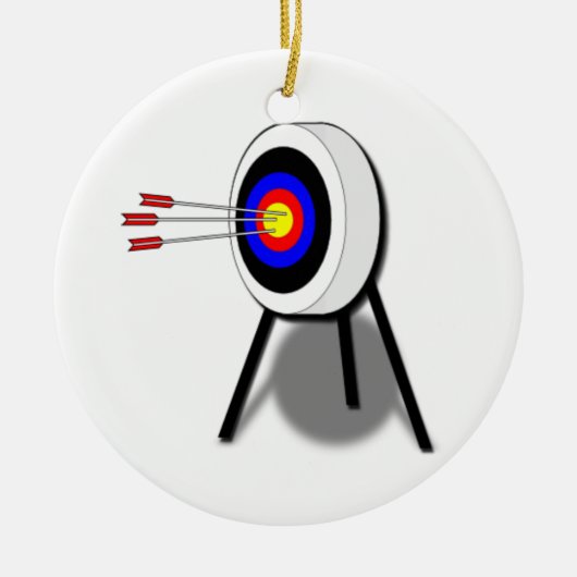 Bogenschützen-Schmuck Keramik Ornament (Vorne)