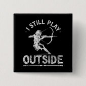 Bogenschützenjagd Jäger Jäger beängstigend Button (Vorderseite)