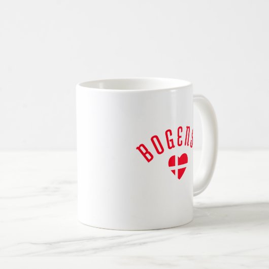 BOGENSE Denmark Heart Kaffeetasse (VorderseiteRechts)