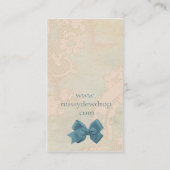 Bogenspitze der strickenden Nadeln des Shabby Chic Visitenkarte (Rückseite)