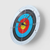 BogenTarget Doppelseitiges Rundwurfkissen Runde Wanduhr (Winkel)