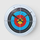 BogenTarget Doppelseitiges Rundwurfkissen Runde Wanduhr (Vorderseite)