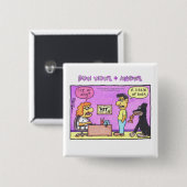 BOGENwimmern u. MEOWS - Katze oder Hund? Button (Vorne & Hinten)