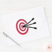 Bogenziel Ovaler Aufkleber (Umschlag)