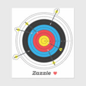 Bogenziel und Pfeile Aufkleber (Blatt)