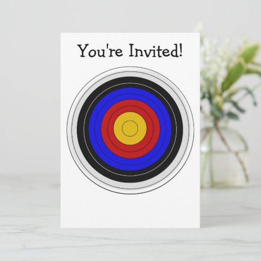 Bogenzieldesign Einladung (Stehend Vorderseite)