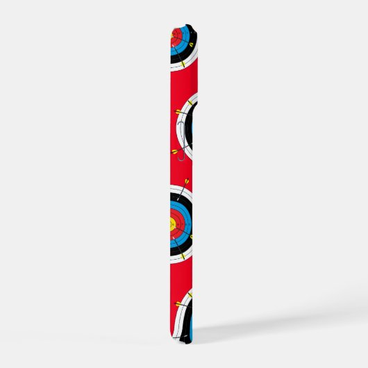 Bogenziele und Pfeile, Bow-Shooting iPhone 15 Hülle (Rechte Seite)