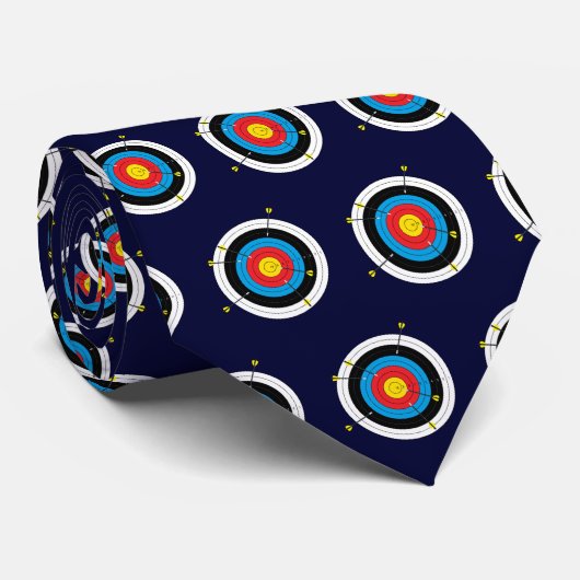 Bogenziele und Pfeile Gemustert Krawatte (Gerollt)