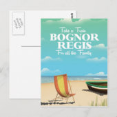 Bognor Regis Vintage Reiseplakat Postkarte (Vorne/Hinten)