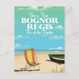 Bognor Regis Vintage-Reiseposter Postkarte