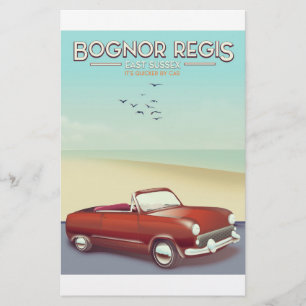 Bognor Regis Vintages Reiseplakat am Meer Briefpapier