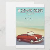 Bognor Regis Vintages Reiseplakat am Meer Briefpapier (Vorne/Hinten)