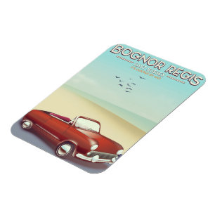 Bognor Regis Vintages Reiseplakat am Meer Magnet